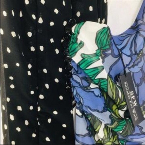 Sfw Periwinkle Black Contrasting Design Sleeveless Midi Length Dress XS - Picture 8 of 11